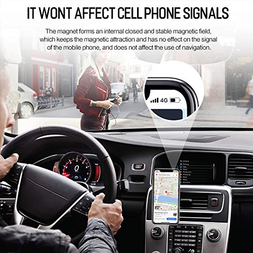Magnetic Phone Car Mount, Manfiter Newest Car Air Vent Phone Holder Universal Cell Phone Holder Stand for Car L Shape Magnetic Phone Holder in Car 360°Rotation Magnetic Car Mount