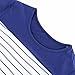 Froomer Women Fashion Short Sleeve Long Casual Striped T Shirt Tops Dress,White,Small