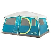 Coleman Camping Tent, 8 Person Tenaya Lake Fast Pitch Cabin Tent with Closet, Light Blue
