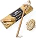 Dry Brushing Body Brush for Dry Skin Brushing & Exfoliating with 100% Natural Boar Bristles & Long Handle kit - Back Brush Scrubber, Bath & Shower Brush, Face Brush, Cellulite Massager Brush Gift Set