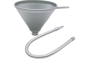 MDEOOSKY 24.8 Inch Bendable Spout Funnel, Metal Funnel with Flexible Hose and Filter, Suitable for Automotive Fluids and Othe