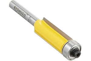 YONICO Pattern Bit Flush Trim Router Bits 1-1/4-Inch Cutting Height X 1/2-Inch 1/4-Inch Shank 14139q