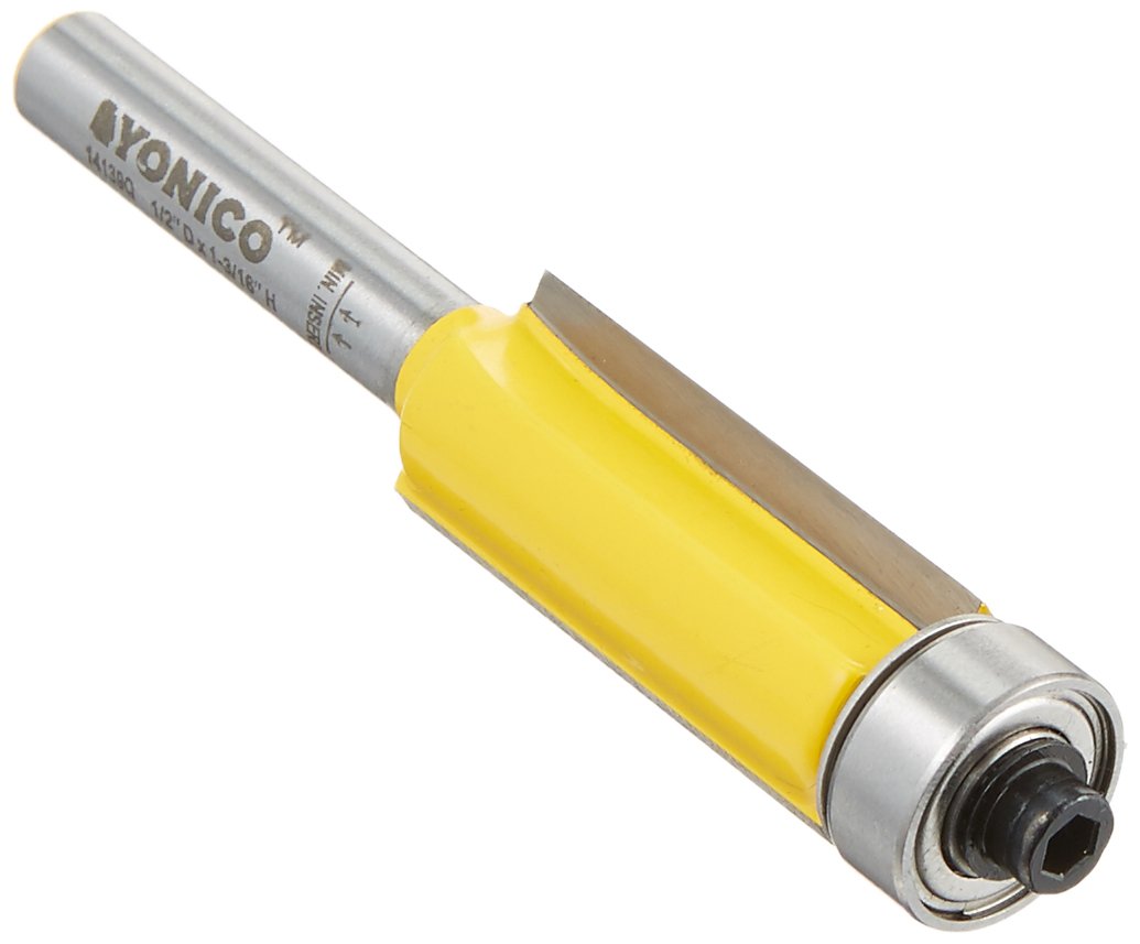 Yonico 14139q 1-1/4-Inch Cutting Height X 1/2-Inch Flush Trim Router Bit 1/4-Inch Shank