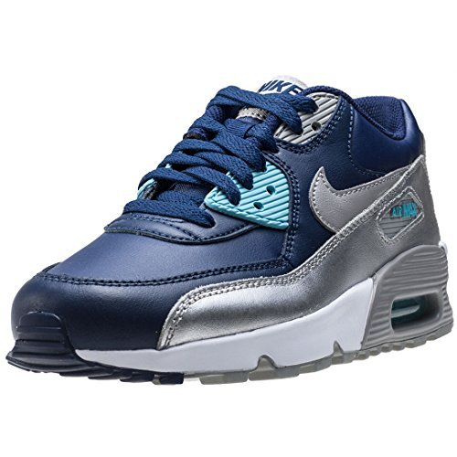Nike 833376-403 : Air Max 90 LTR Binary Blue/Matte Silver Big Kid Running Shoe (7 Y US)