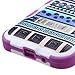 Luxca Hybrid Heavy Duty Rugged Impact Armor Soft Silicone Kickstand Cover for Samsung Galaxy Core Prime G360 Bundle with Clear LCD Screen Protector and Stylus Pen (Elephant Tribal / Purple)