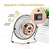 EasyAcc USB Desk Fan 6 Inch Desktop Silent Fan Air Circulator 2 Speeds 360° Rotation Brushless Motor Noiseless for Home…