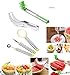 5 Pack Watermelon Windmill Cutter Slicer Kit,Stainless Steel Fruit Melon Baller, Fruit Slicer Carving Knife,Dig Fruit Pulp Scoop Separator and Corer Cutter Knife Tongs