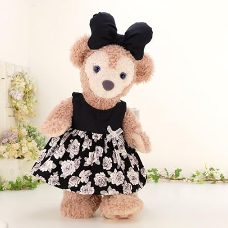 Amazon Cushu Cush ダッフィー シェリーメイ ぬいぐるみ 着せ替え 洋服 コスチューム 薔薇柄 ワンピース と リボン の2点セット Cds2s ぬいぐるみ おもちゃ