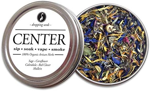 Organic Herbal Smoking Meditation Blend For Engage Balance And Self Control I CENTER TIN (10 G)