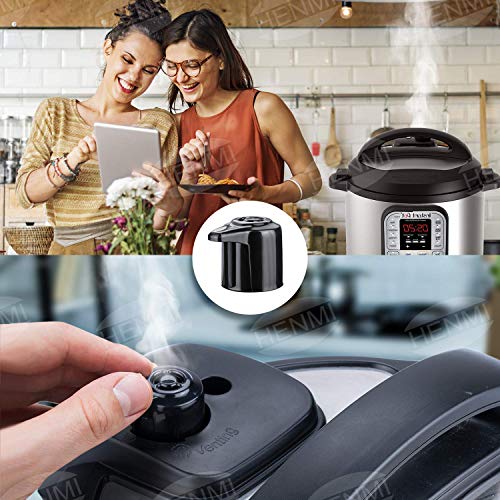 HENMI Steam Release Handle for Instant Pot Duo/Duo Plus Model 3,5,6,8Qt BPA-Free Steam Release Valve Pressure Cooker Replacement Part Accessories with 2 Additional Replacement Float Valve Gaskets