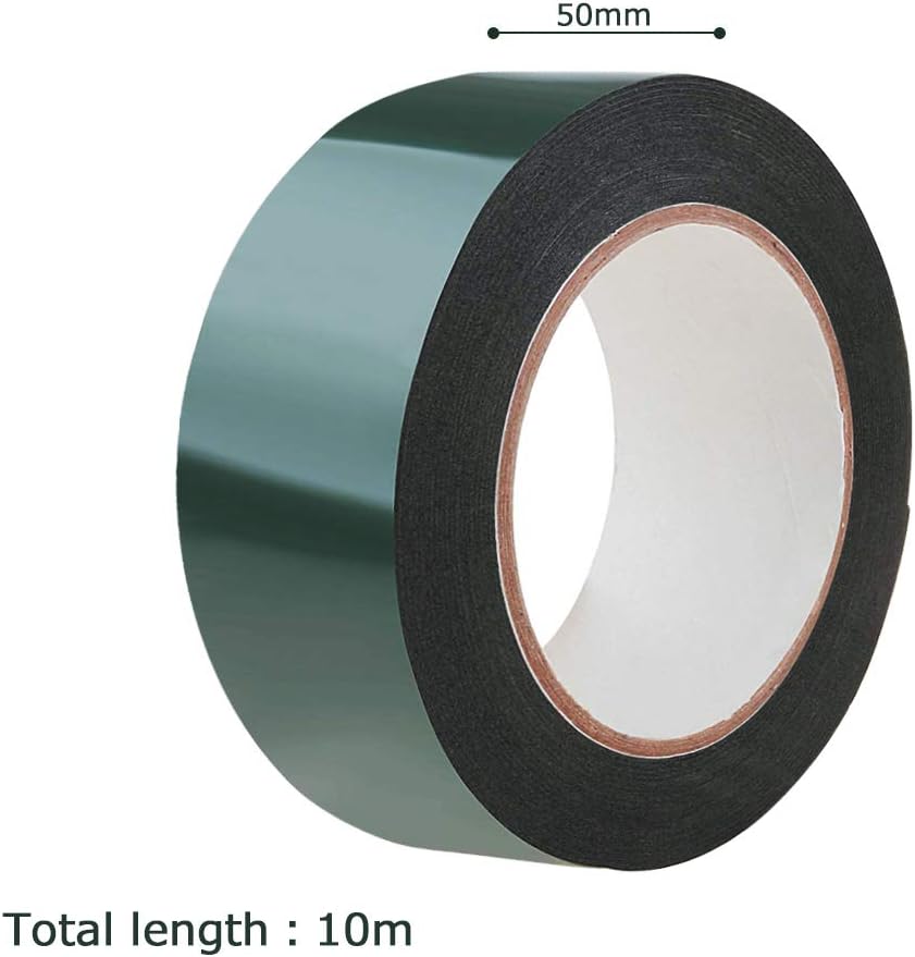 WooZuu 10m×50mm Black Foam Tape Double Sided Sponge Tape Waterproof Mounting Self Adhesive Tape Rolls, 10m X 50mm - Image 3