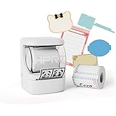 HPRT NEW1 Label Printer 2 Inch Portable Inkless Bluetooth Label Maker for Small Business, Home, School, Sticker Printer for Address, Logo, Barcode, Clothing, with Automatic Label Recognition（White）