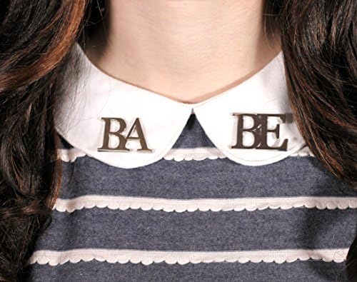 Babe Silver Collar Pins, Collar Pins, Collar Brooch, Lapel Pins, Collar Tip, gift for her, gift for women, birthday gift, Jazzelli Designs
