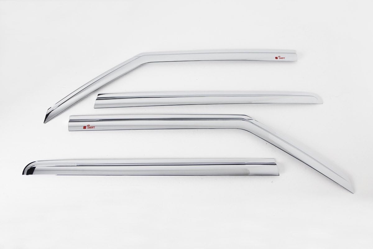 Autoclover Chrome Wind Deflectors Set for Suzuki Swift 2017+ (4 pieces
