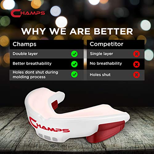 Breathable Mouthguard for Boxing, Jiu Jitsu, MMA, Muay Thai, Sports, and Wrestling. Easy Fit Boxing Mouthguard Super Tough MMA Mouthguard. Combat Sports Mouthpiece (White, Ages 10 and Above) - Thumbnail 6