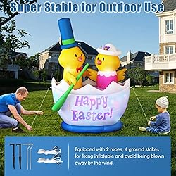 Danxilu 6 Foot Easter Inflatable Two Chicks