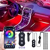 Auto LED Innenbeleuchtung , Mehrfarbige RGB Auto Atmosphärenlicht mit APP ,4pcs 