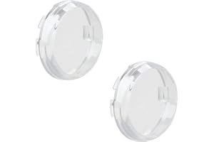 QUASCO Clear Turn Signal Lens Cover for 2 Inch Bullet Blinkers Compatible with Harley Street Glide Special Softail Sportster Road King Fatboy, Pack of 2