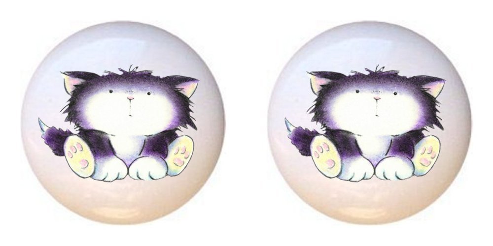 Amazon Com Set Of 2 Knobs Kitty Kitty Cat Cats Decorative