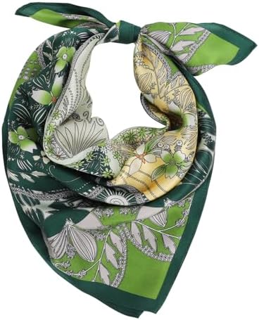 Amyzavls 100% Mulberry Silk Scarf for Women, 21 Inch Small  display picture 1