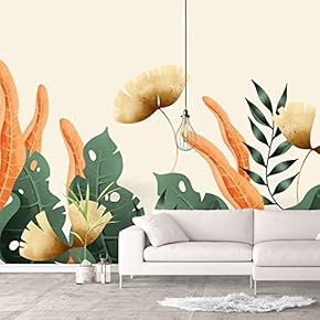 Wall Murals for Bedroom Green Plants Animals Removable Wallpaper Peel and Stick Wall Stickers - 66x96 inches
