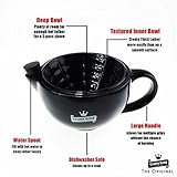 Crown King Shaving Shave Scuttle Bowl for use with a Shaving Brush Wet Shaving - Hot Lather Shave! - Durable, Dishwasher Safe WHITE Porcelain