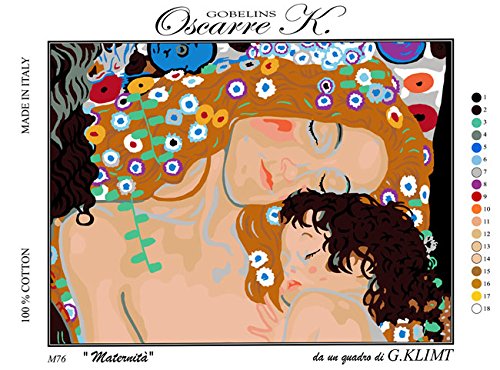 Aidalux Needlepoint Kit Klimt Maternity 16x12in 40x30cm printed canvas cod K76 - Thumbnail 3