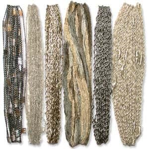 "On The Surface" Fancy Fiber Kumihimo Embellishment Cord "Light Neutrals"