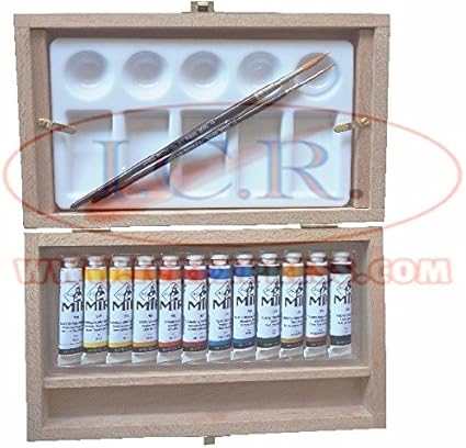 SURTIDO DE ACUARELAS MIR EN CAJA DE MADERA PARA REGALO: Amazon.es: Oficina y papelería
