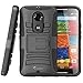 Moto X Case, i-Blason Google Motorola Moto X 2nd Gen Case Prime Series Dual Layer Holster Case with Kickstand and Locking Belt Swivel Clip for Moto X 2nd Generation Case for Moto X 2 (Black)