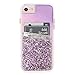 Case-Mate CM035996 - Stick On Credit Card Wallet - POCKETS - Ultra-slim Card Holder - Universal fit - Apple – iPhone – Samsung – Galaxy - and more – Silver Glitter