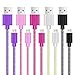 Pofesun Micro USB Cable 6ft, [5 Pack] Fast Charging Cord Nylon Braided Android Charger Cable Compatible Samsung Galaxy S6 S7 Edge J7 Note 5,LG,Kindle,Xbox,PS4,Camera -Black,White,Pink,Purple,Rose 