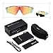 DUCO POLARIZED Sports Sunglasses Cycling Glasses With 5 Interchangeable Lenses 0028 Gunmetal