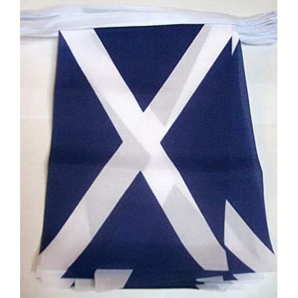 AZ FLAG - Scotland Bunting Flag - 10 Ft Garland with 10 Small Scottish Flags 8'' x 6'' - 100% Polyester String Pennant - 3 meters