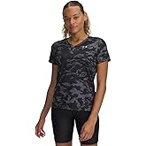 Under Armour Womens Velocity Print Short Sleeve V Neck T Shirt
