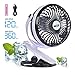 Mini Battery Operated Clip Fan,Sall Portable Fan Powered by Rechargeable Battery or USB Desk Personal Fan for Baby Stroller Car Gym Workout Camping,Black