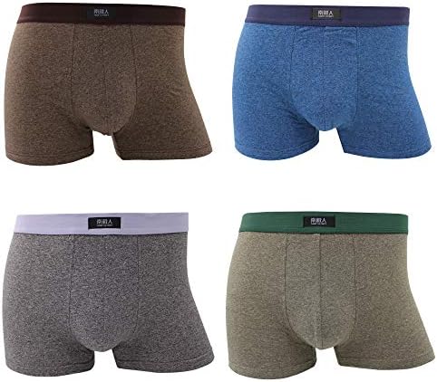 SPEONY Men’s Underwear 4-Pack Breathable Extra Soft Cotton Boxer Briefs