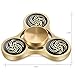 TOOBOM Metal Fidget Spinner Last 3 Minutes, Quality Bearing Quiet Fidget Toy Stress Reducer Hand Spinner Tri Spinner for Kids Children Adult (Copper)