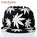 Weed Dope Snapback Hat Cap Embroidered Baseball Bill Cap Hat (Weed) Black
