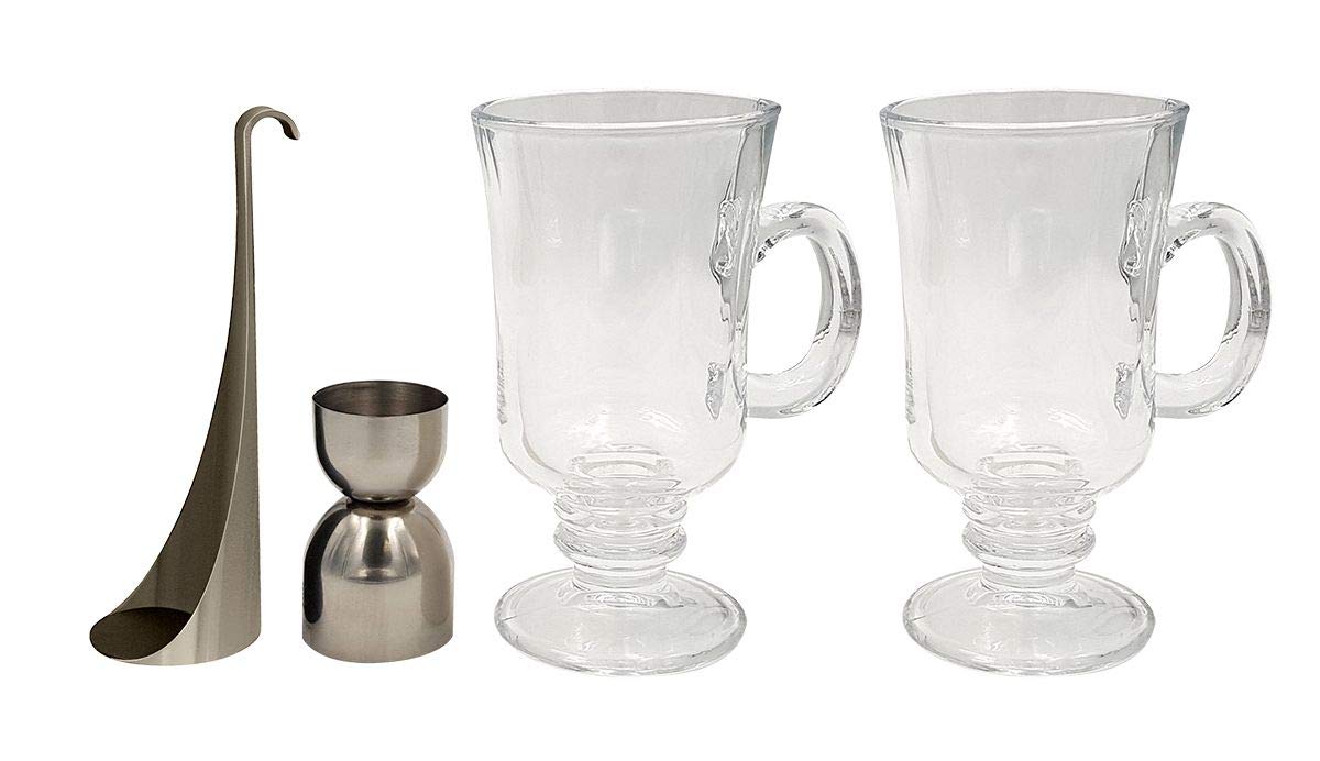 COOKUT - ICO Irish Coffee - Make Perfect Irish Coffee at Home - Special Layer Tool Included - Complete Set - Ideal for All Diaper Cocktails