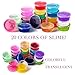 Maple Entp DIY Crystal Slime Kit, Clear Slime with Fruit Slices, Fluffy Slime, 20 Colorful Slime Containers, Beads and Holographic Glitter for Slime [47 PCS] and More for Age 6+