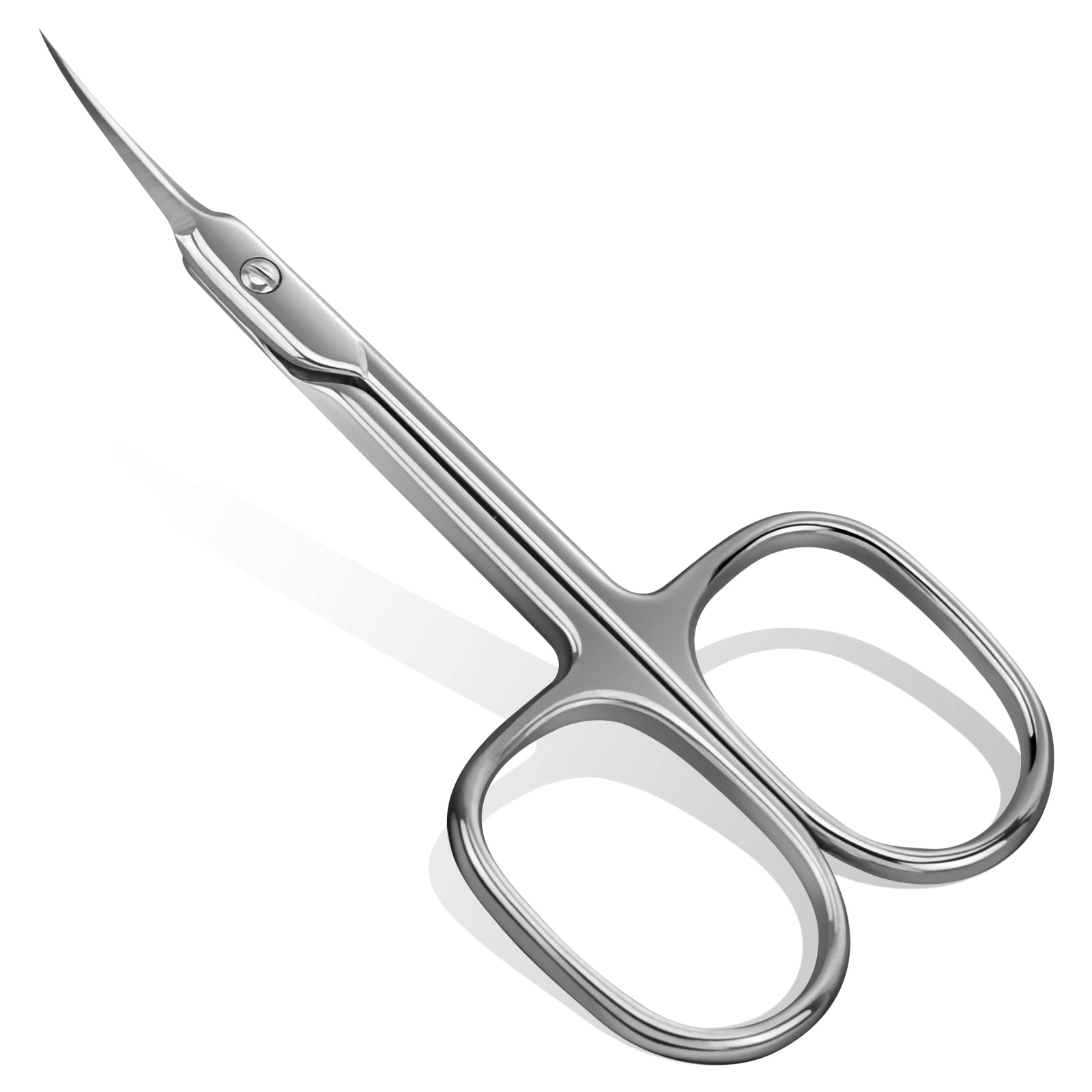 CGBE Cuticle Scissors with Curved Tip, Stainless Steel Cuticle Scissors Extra Fine, Super Sharp Small Pointed Beauty Cuticle Cutter for Trimming Cuticles, Eyebrows, Eyelashes and Dry Skin