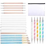 Whaline 25 Pieces Dotting Tool Set for Mandala Rock Painting