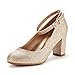 DREAM PAIRS Women's Demilee High Heel Chunky Pumps Shoes