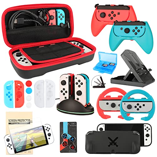 Accessories Bundle for Nintendo Switch OLED Model(2021) Super Kit with