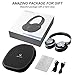 Jeestam Active Noise Cancelling Wired/Wireless Bluetooth Headphones with Microphone, Comfortable Protein Earpads Rotatable, Over Ear Headset Hi-Fi Stereo Deep Bass for Travel Work PC TV Phone (Black)