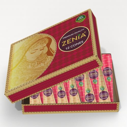 Zenia Dark Reddish-Brown Henna Hair Dye Cones