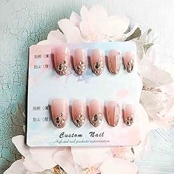 RikView Pink Press on Nails Medium Fake Nails