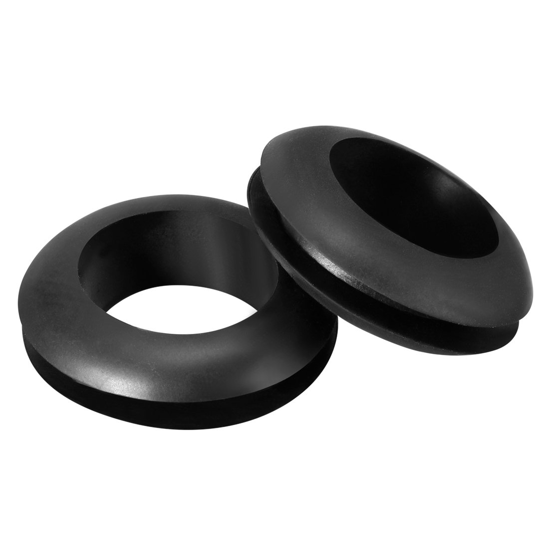 Sourcingmap Wire Protector Oil Resistant Armature Rubber Grommet 14mm Inner Dia 100Pcs Black
