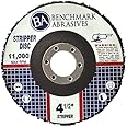 Benchmark Abrasives 4 1/2 Inch Stripping Disc with 7/8" Arbor Angle Grinder Disc Rust Remover for Metal Paint Stripper on Wood, Plastic - Metal Polishing Wheel - Silcone Carbide Strip Disc (10 Pack)